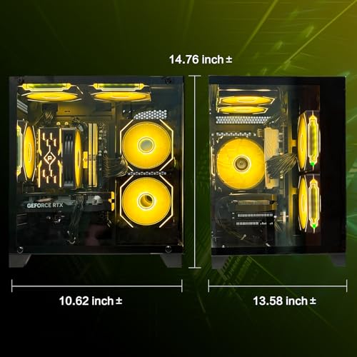 Gaming PC Desktop,Prebuilt Gaming Computer with,AMD Ryzen 7 5700X 3.4GHz,RTX5060 8GB GDDR7 DLSS4,32GB DDR4 RAM 3200MHz,1TB NVME SSD,ARGB Cooling Fan,Supply WiFi Support