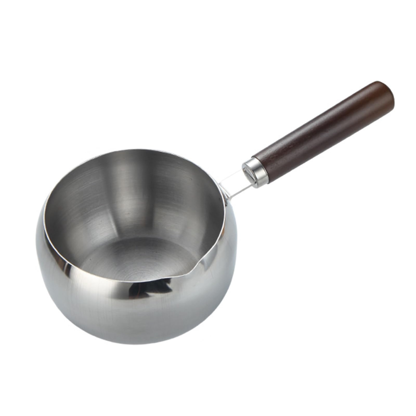 PANGBOER Stainless Steel Saucepan with Wooden Handle Perfect Tiny Sauce Pan
