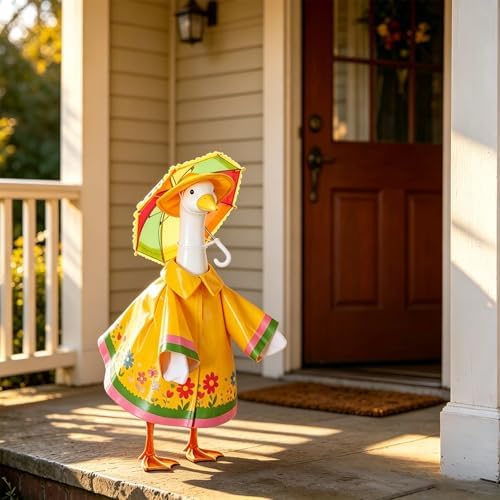 Porch Goose Outfits, Porch Goose Spring Outfits, Outfit for 23" Garden Decor Goose and Duck Costume for Outdoor Statues — view 4