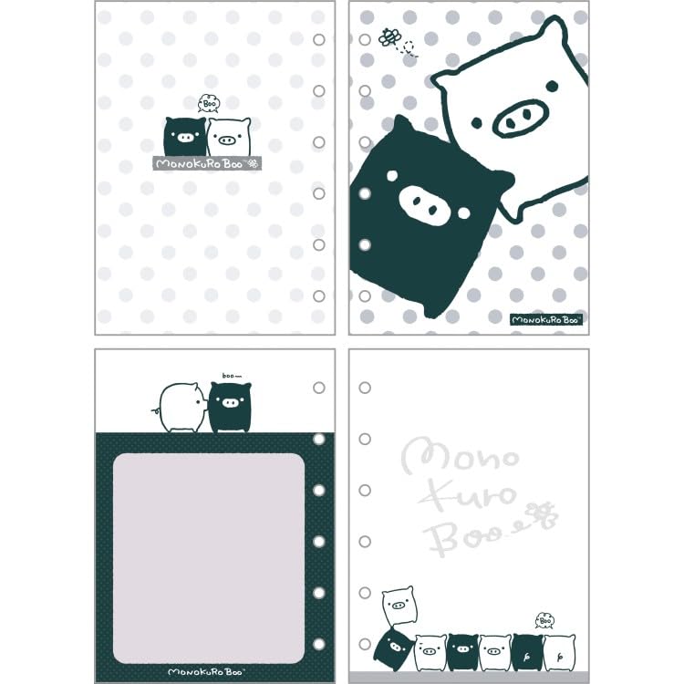 Amazon.co.jp: サンエックス モノクロブー 6穴シールノート シール