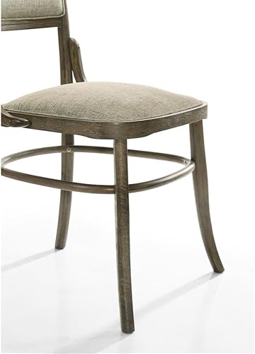 Miniatura 5 de Lilola Home Bistro - Juego de 2 sillas de comedor de tela contemporánea vintage de nogal de 19 pulgadas de ancho con cojín