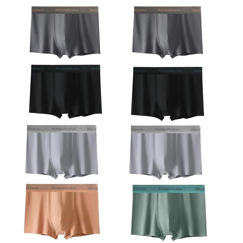 Yoyadoy Men's Mixed Colours 10 Pack Of Breathable Boxer Shorts, High Elastic Waistband, Cotton Underpants,Comfort Fit, Anti-Curl Hems Underwear. (Uk, Alpha, 4XL, 5XL, Regular, Regular, )