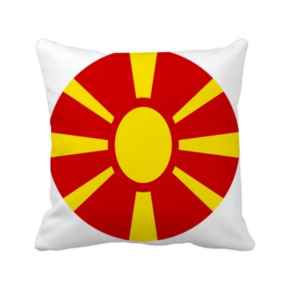 Coussin Macédoine Place de l'Europe avec insert 40x40 cm oreiller décoratif canapé multicolore