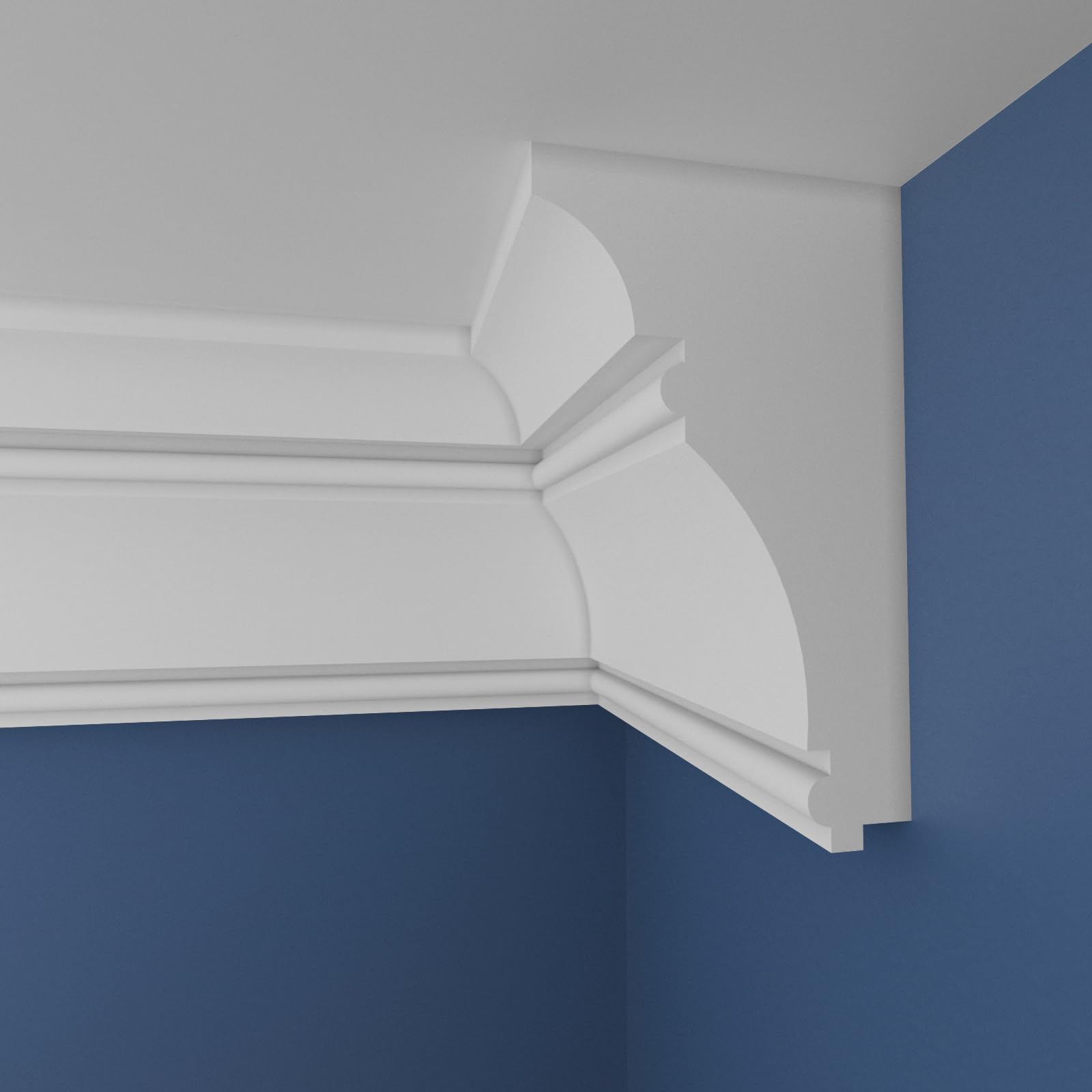WOLDECOR XPS Cornice Coving – Decorative Coving Moulding for Ceilings, Lightweight Paintable Ceiling Coving Trim, Easy DIY Installation, Durable and Moisture Resistant (WS31, 2 Meters)
