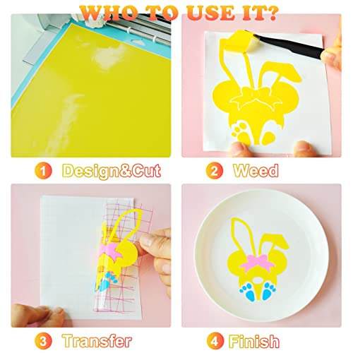 Prime Vinyl 70 Matte Permanent Vinyl Sheets, Vinyl Sheets For Cricut, 12” X 12” 35 Colors, Adhesive Backed Vinyl For Silhouette, Craft Cutter Machine, Party Decal #TOP4