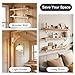 OVOV 2 Pack Wall Mount Wood Shelf Bracket Triangle Wooden Shelf Brackets for Plank Sconce Plug in Pendant Lamp Decorative DIY Wooden Bracket Include Mounting Screws 7 Inch