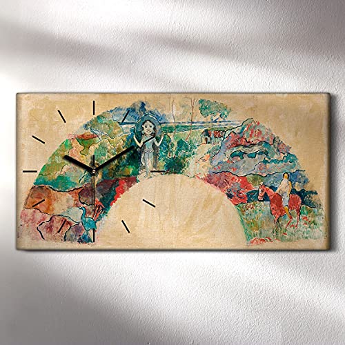 Horloge sur Toile Coloray 60x30cm pour Décoration Salon et Chambre Motif Animaux Abstraits