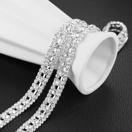 HZMAN Diamond Waist Chain for Women Chain Dress Belt Shiny Wedding Rhinestone Body Chain4
