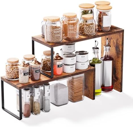 Kitchen Countertop Organizer, Spice Rack Cabinet Organizer Shelf ...