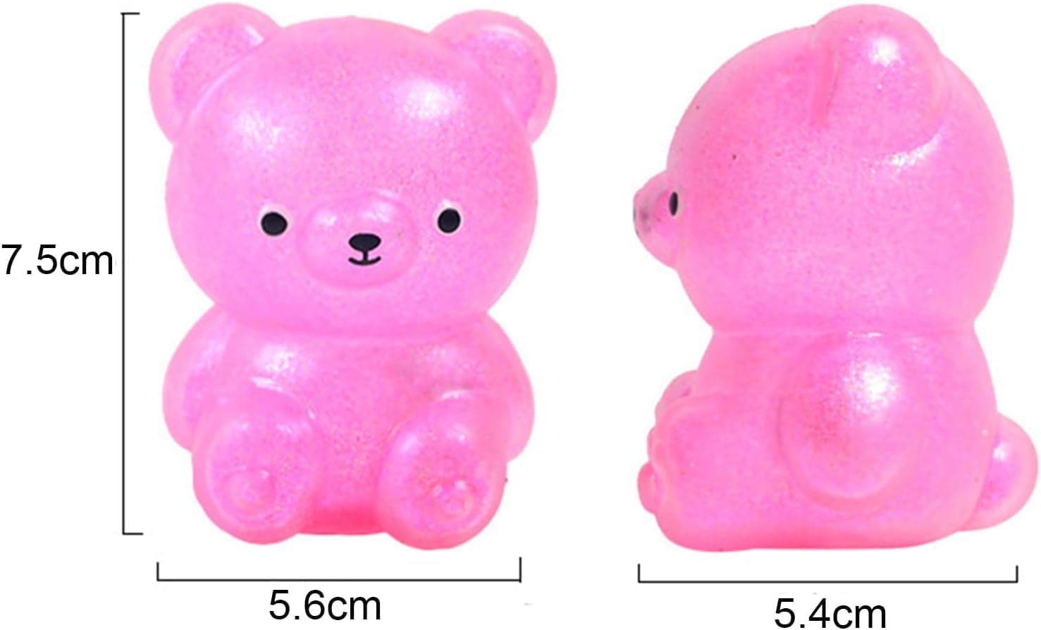 4pcs Colorful Bear Sensory Tool,Novelty Cute Bear Ball Anxiety Stress Anger Relief Office Desk Fidget for Hand Exercising Random Color