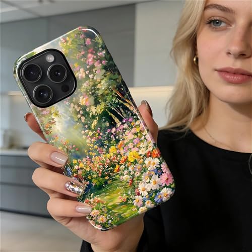 Case for iPhone 16 Pro, Shockproof Hybrid Protective Phone Case, Dual-Layer Drop Protection Anti-Scratch, Floral Sunlit - image 6