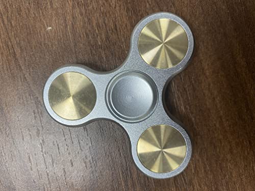 VOFOLEN Fidget Spinner Hand Fidget Toys Fidget Giocattoli Metallo Cuscinetto in Acciaio Inossidabile 2-5 Minuti ad Alta Velocità Trottola EDC ADHD Anti-stress Autismo Fidget Toy per Bambini Argento