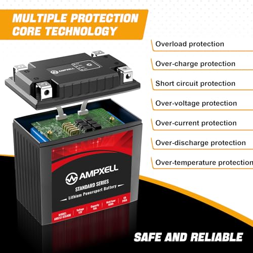 Image of YTX14AH Lithium Motorcycle Battery, 12V 4Ah 240 CCA 2.8 lbs Lightweight, Powersports Replacement for ATV UTV Scooter Generator,Compatible with Polaris Sportsman 570 Ranger 500 Kawasaki