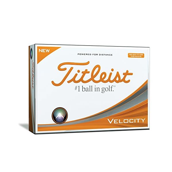 Titleist Velocity Visi Golfball, Herren, Weiß, Einheitsgröße