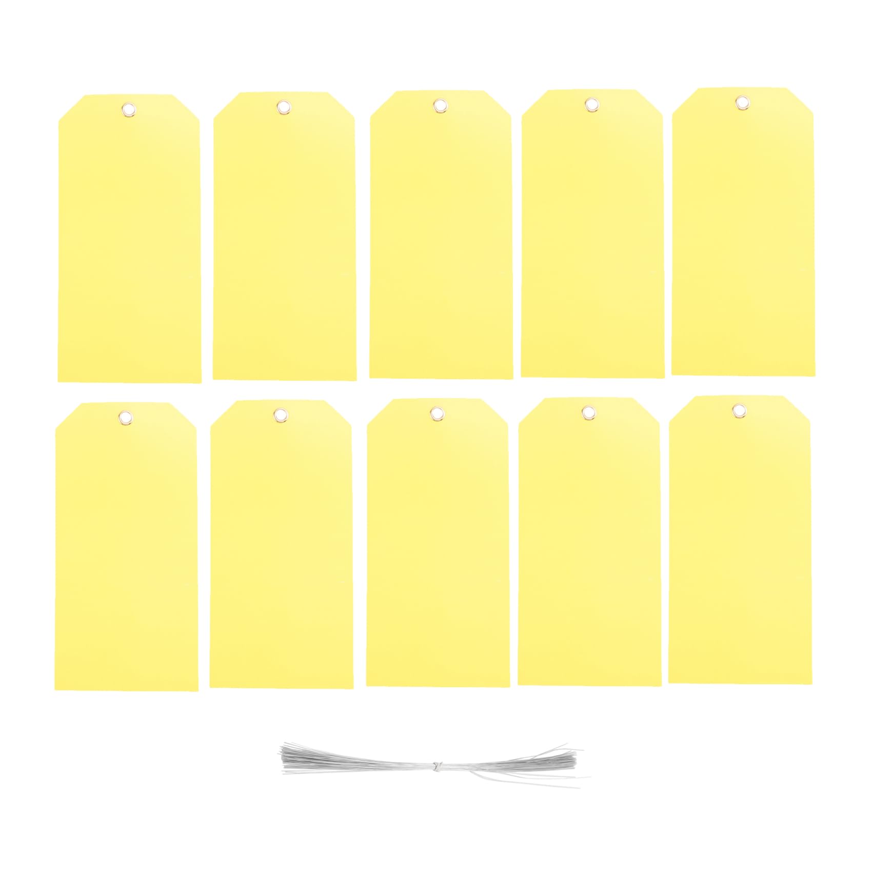 Bloepum 100Pcs 15.9cmx7.9cmPlastic Shipping Labels with Wire Writable Hang Tags,Shipping Labels for Equipment Auto Spare Parts Accessories