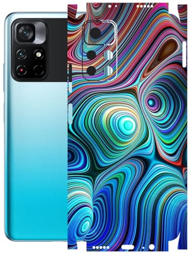Image of AtOdds - Full Body Back Screen Guard Protector Film - Lamination Wrap Skin Sticker Compatible with Poco M4 PRO (5G) | Scratchproof Matte Finish (Water Paint)