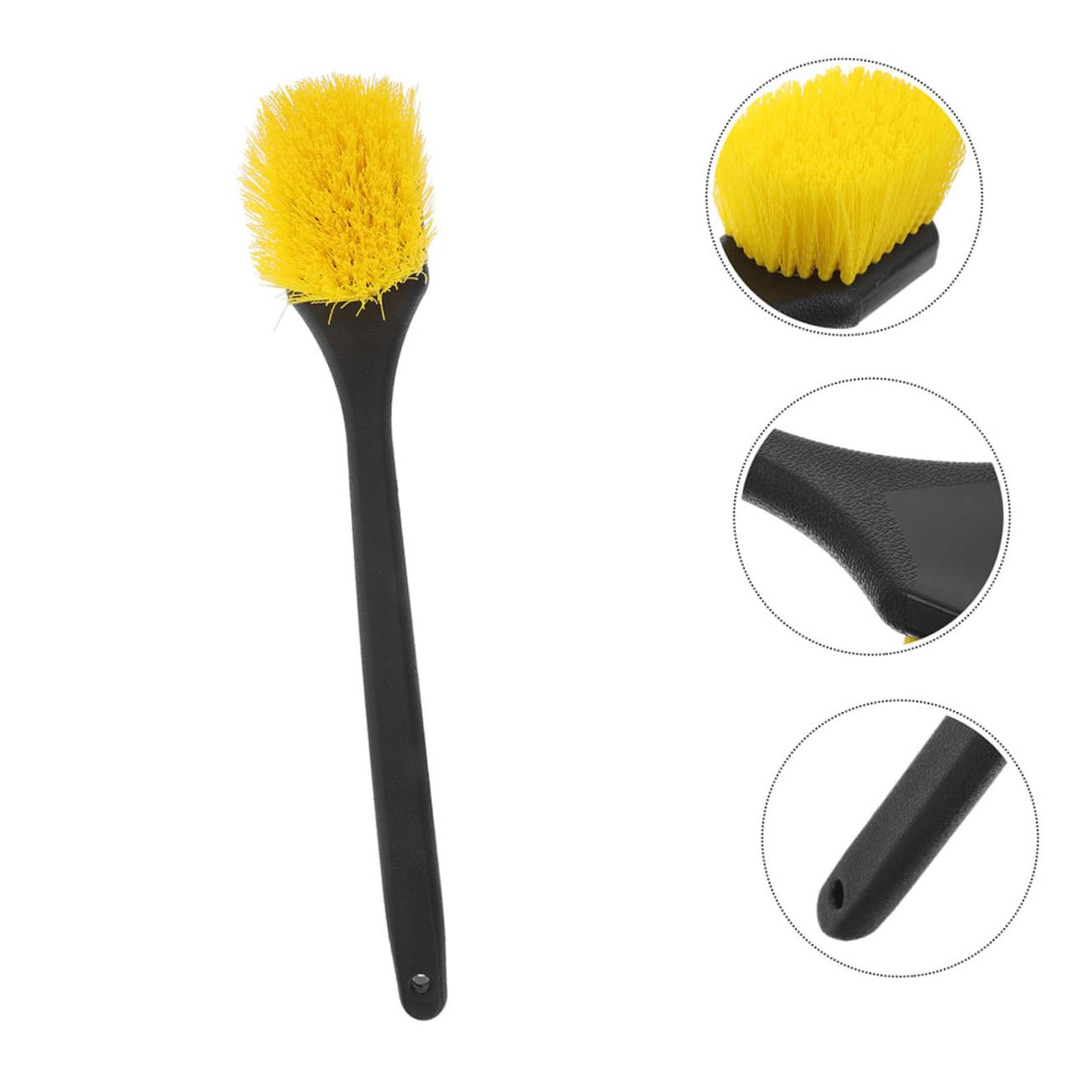 SOIMISS 2pezzi Spazzola per Pulizia Cerchi Auto Manico Setole Resistenti Kit per Detailing Auto e Pulizia Pneumatici Rimuove Sporco Efficacemente