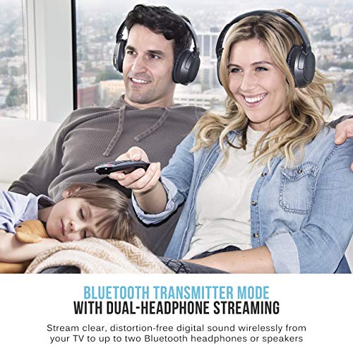 Image of MEE audio Connect Hub Bluetooth Transmitter /Receiver with Audio Pass-Through for TV /Home Stereo with 3.5mm Jack /AUX /RCA /Optical Input; USB Multi-stream Bluetooth Adapter for Dual Headphones /Speakers