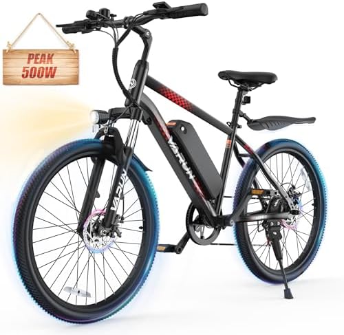 VARUN Electric Bike - Ebikes for Adults Peak 500W 20MPH Commuter Ebike with 36V Removable Battery, 24