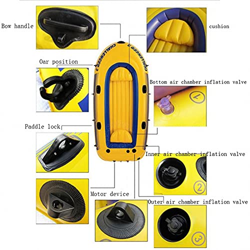 Kayak gonflable rigide en PVC de 250 cm conçu pour la navigation - 5