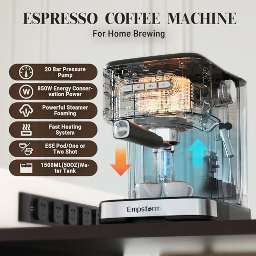 Espresso-Machine-20-Bar-3-in-1-Espresso-Maker-with-Milk-Frother-Steam-Wand-for-Latte-and-Cappuccino-ESE-Pod-Powder-and-Capsule-Portafilter-50oz-Removable-Water-Tank-for-Home