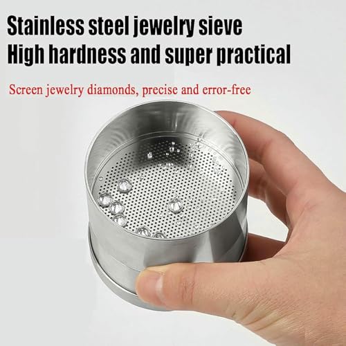 Tamis de tri de diamant avec support de plaque et tamis de gemmes portable - 4