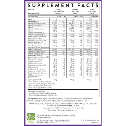 Image of New Chapter Liquid Multivitamin + Mineral Supplement - Whole-Body Support for Adults, Teens & Kids 2+* - 22 Essential Vitamins & Minerals - Ready to Absorb Faster - Orange Mango Flavored - 30 oz