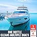 [1 Galllon] Instant Boat Hull Cleaner - Made in USA - Powerful Dual Acid Formula Easily Removes Scum Lines, Rust Stains, Hard Waterlines, & More from Fiberglass, Gelcoat & Painted Boat Surfaces