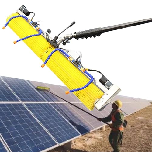 Pręt teleskopowy do czyszczenia paneli słonecznych,elektryczny środek do czyszczenia paneli fotowoltaicznych,szczotka rolkowa 100cm,automatyczne narzędzia do czyszczenia okien na zewnątrz,5M