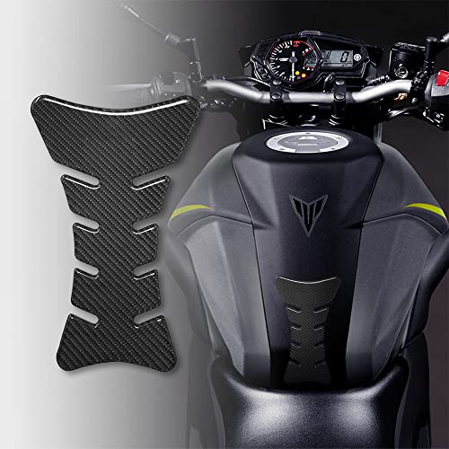 4R Quattroerre.it 1870 Tankpad 3D Motorrad Tankschutz Sport, echte Kohlefaser, 13 x 20 cm