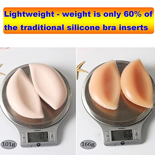 Lzwin Waterproof Extra-Light Silicone Chicken Cutlets Bra Inserts - Soft Push Up Enhancer Pads For Summer Swimsuits & Bikini #TOP4
