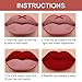 evpct 1Pcs Ruby Red Lip Liner and Lipstick Set Kit for Women Matte Lips Kit with Lip Liner Lip Stains Long Lasting Waterproof 24 Hour Lipstick and Lip Liners Combo Lipliners Pencil Set 01#