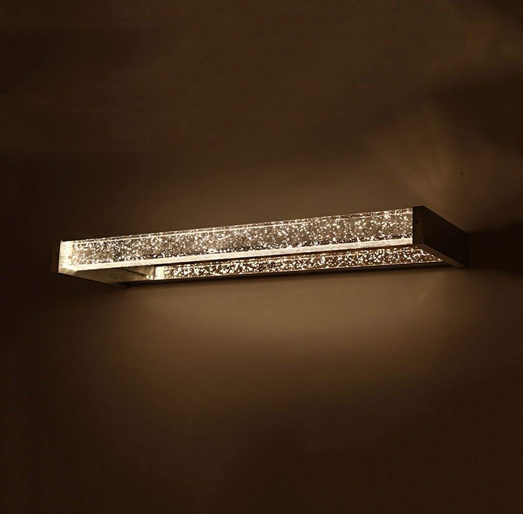 Badspiegel Lampen Spiegel-Front-Lampe Led-Badezimmer-Spiegellampe, Feuchtraum Nebel Kristallwand-Lampen Edelstahl Spiegelschrank Lampe Wandleuchten/60Cm