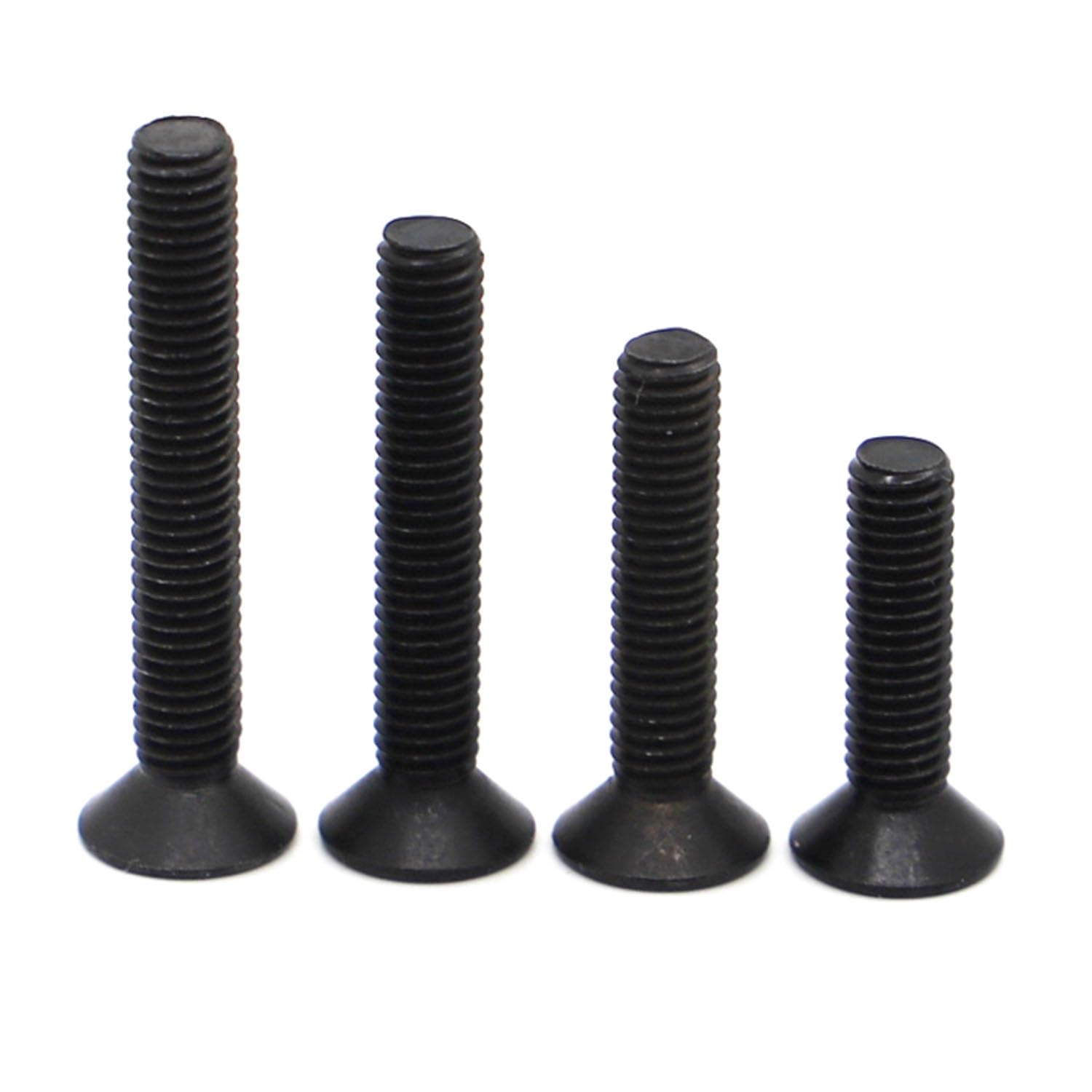 Tornillo autorroscante M2, M2.5, M3, M4, M5, M6, M8, M10, M12, acero negro, grado 10.9, hexagonal, cabeza plana, avellanada (1-50 piezas) cubierta de tornillo (35 mm, M3 50 piezas)