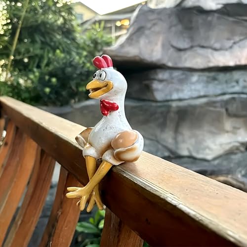 Escultura Decorativa de Pollo Divertido para Jardín miniatura 6