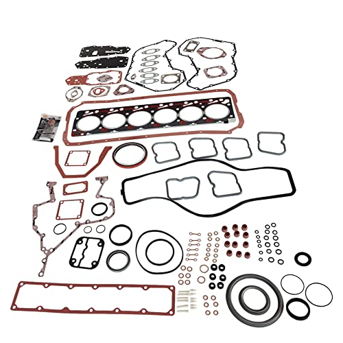 Image of Partsflow Full Head Gasket Set Kit for 1989-1998 Dodge Tractor /Trucks Diesel 5.9L 12V 6BT /6B /6BTA, Multi-layer steel MLS Gaskets, Includes RTV Silicone Replacement for 4089649 3804897