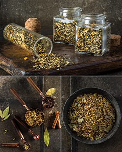 Gardenika Organic Loose Leaf Tea Sampler – 8 Pack, 1 Lb – Herbal And Naturally Caffeine-Free Set - Wellness Ayurvedic Blend #TOP3