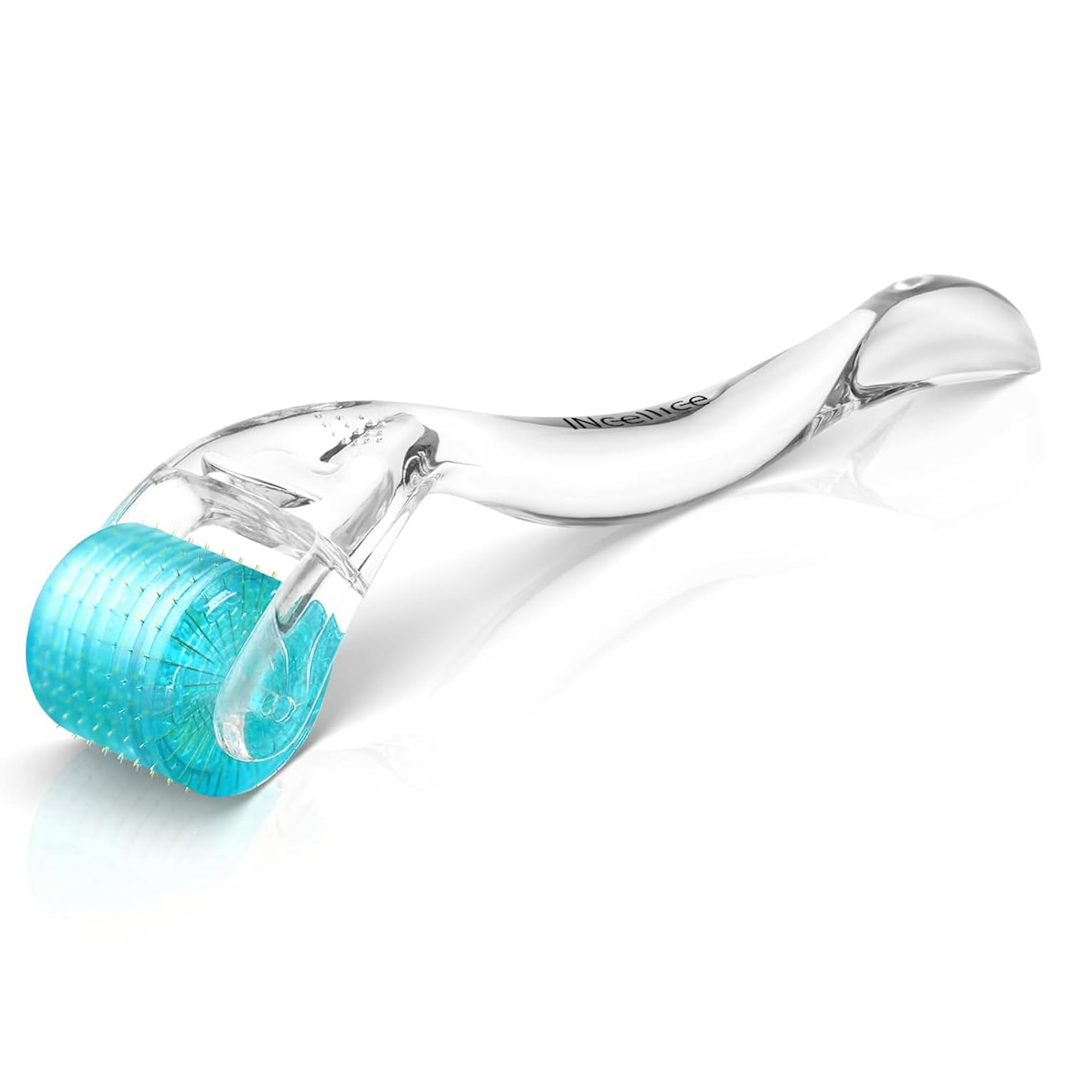 Derma Roller, Microneedling Roller with 200 Real Individual Titanium Needles, Professional Microneedle Roller for Men and Women Home Use - Pale Blue - Image 3