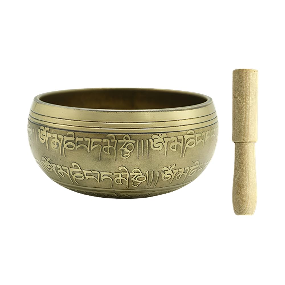 Set di campane tibetane fatte a mano, per meditazione, yoga, consapevolezza e meditazione, campane sonore, campana tibetana per yoga, relax, donne e uomini (ciotola +