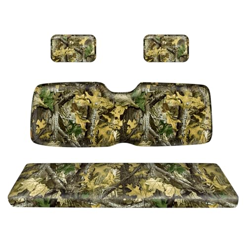 BORDAN UTV Waterproof Seat Cover for 2002-2008 Polaris Ranger 500 700 800(Front Seat Only), Heavy Duty 1680D Split Bench Seats Cover for UTV Full Protection Outdoor Camo(4 PCS)