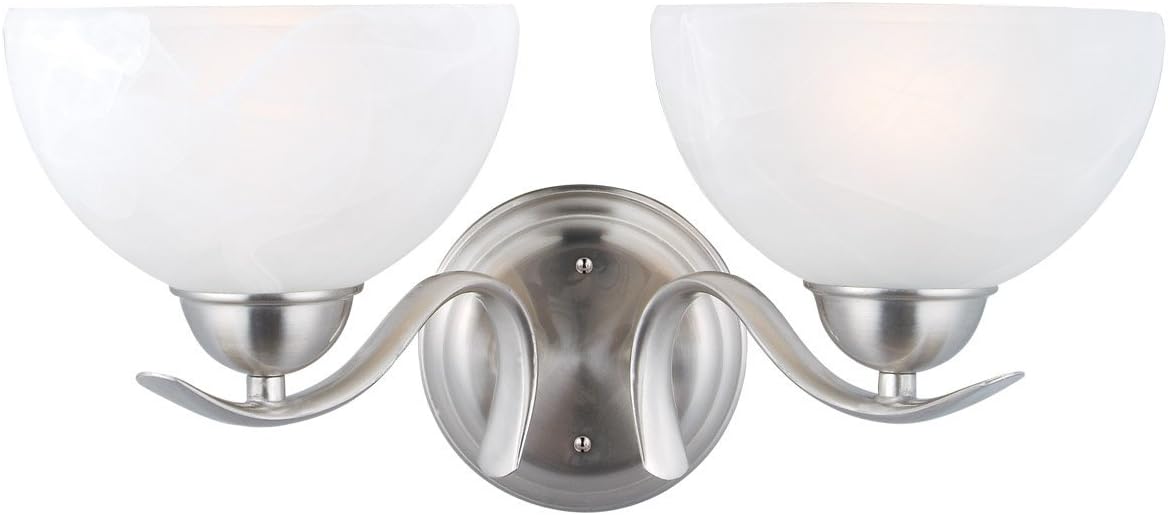 Design House 512509 Trevie 2 Light Wall Light, Satin Nickel