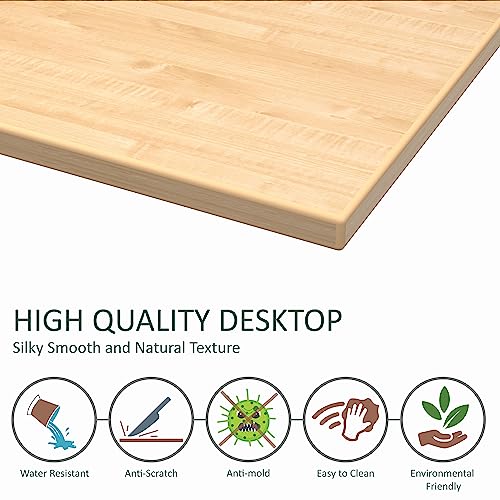 Image of Honey Touch Duke Metal & Wood Workstation Desk | 1200mm x 600mm Top Size | 122 x 61 x 73 cm (L x W x H) | Modern Computer Table for Home Office & Work from Home | Heavy Duty Study Desk