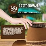 DOJA Barcelona Wszechstronna i łatwa w użyciu szczotka do kapeluszy - Szybko usuwa peelingi i kurz - Ergonomiczna szczotka do kapeluszy - Innowacyjna szczotka tekstylna z drewnianymi detalami