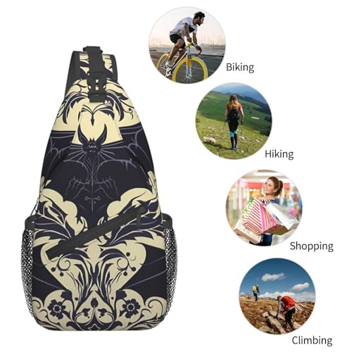Bolso tipo sling unisex negro para viaje y senderismo miniatura 5