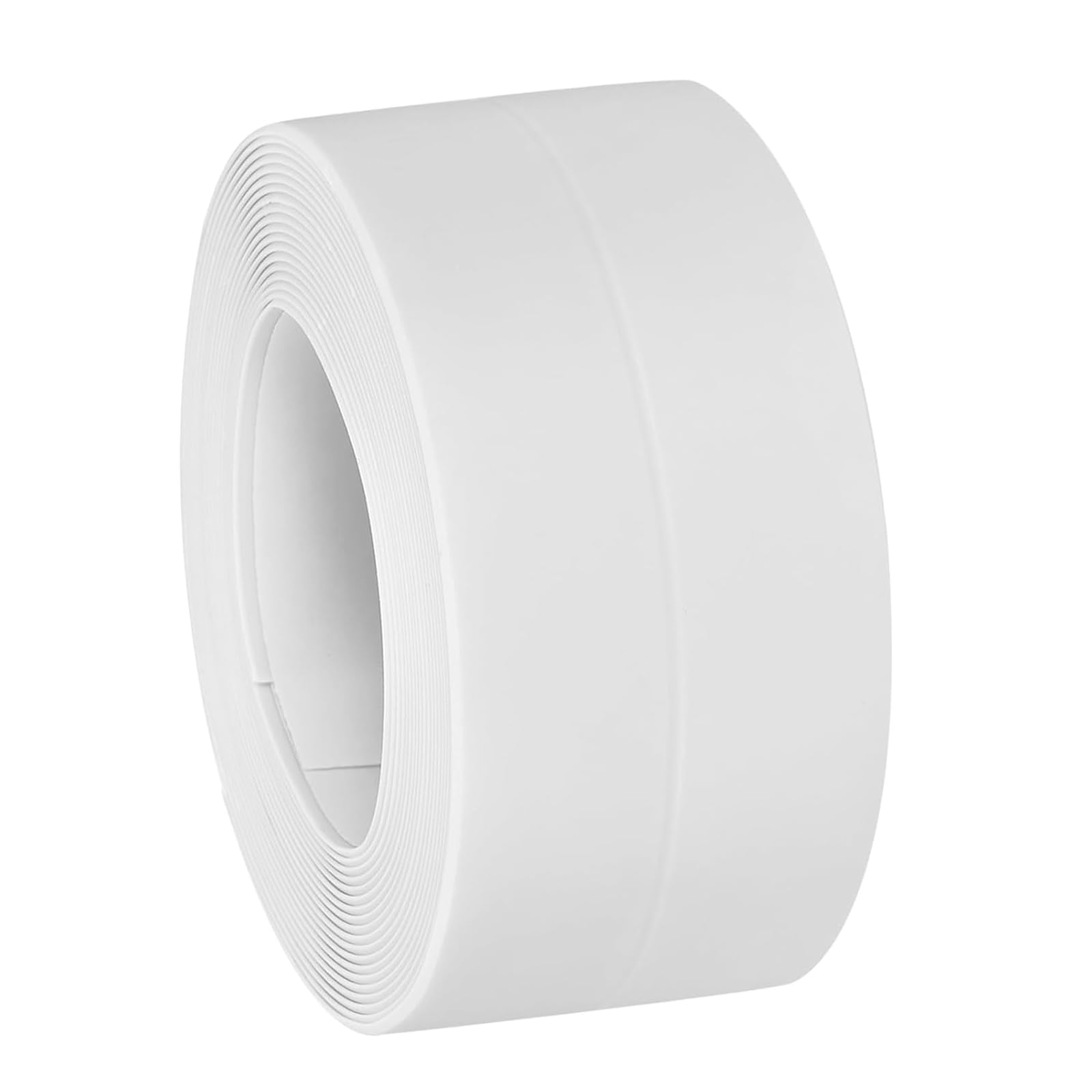 NTEK Self-Adhesive Caulk Strip Sealant Tape, Waterproof, White, Pack of 2