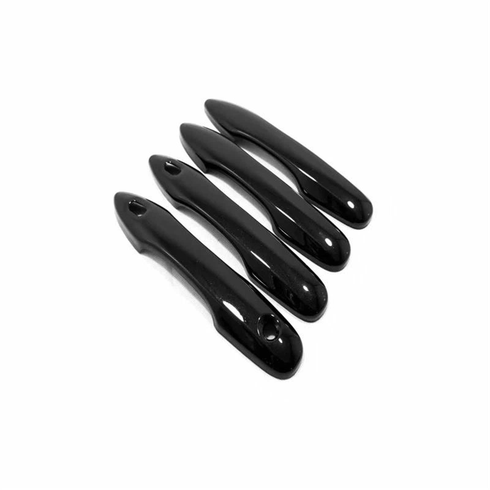 Slimes Black A Door Handle Covers 4 Pieces Car Electric Plate Exterior Cover For Toyota Bz4x For Subaru Solterra 2022 2023 Protection(Black A)