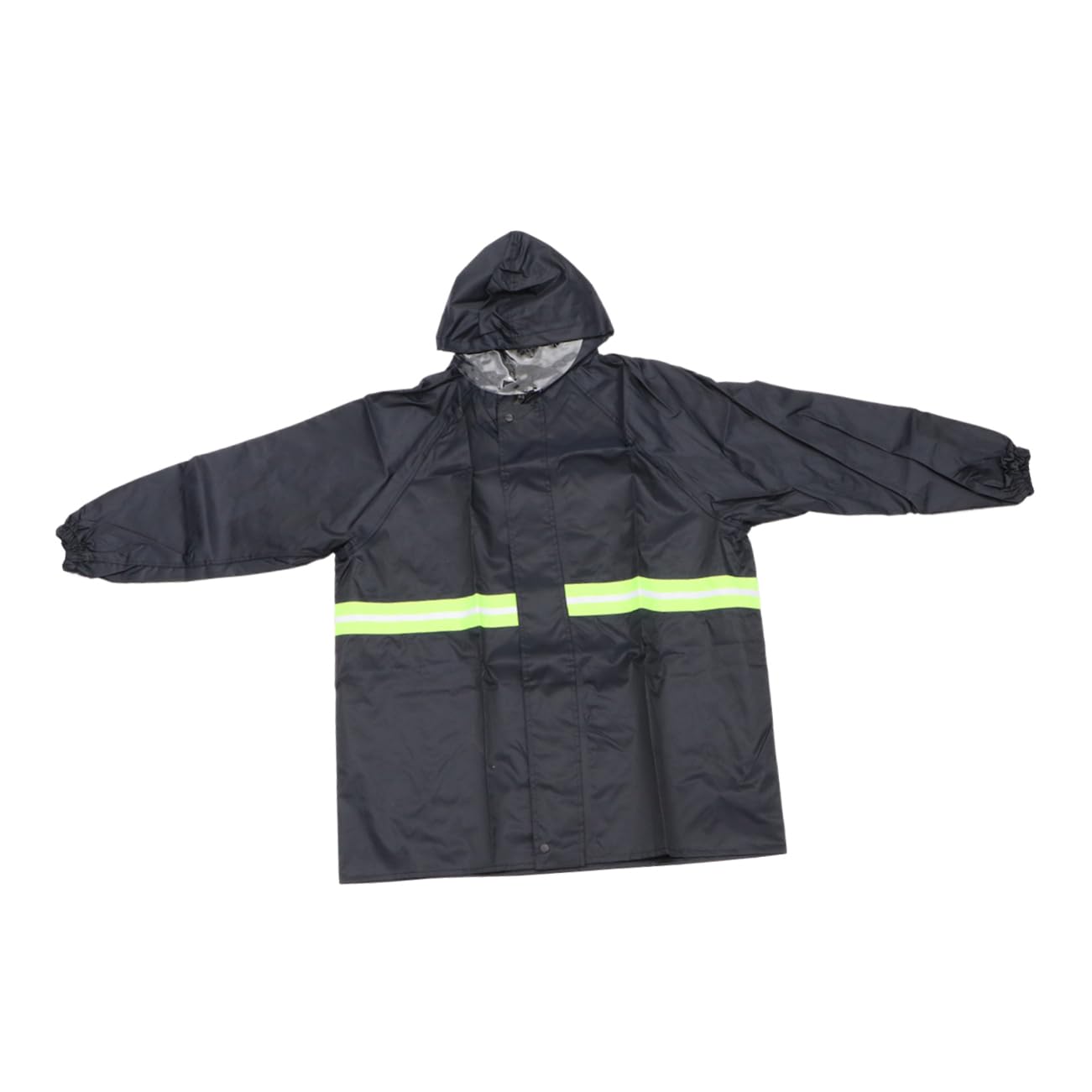 Poncho réfléchissant Healvian noir XXXL élastique haute protection pour adulte