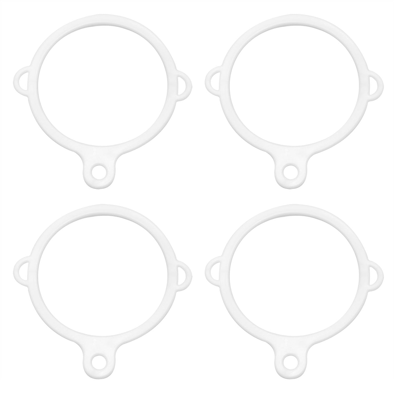 zutisay White 3 Hole Safety Ring Water Bottle Ring 3 Hole Safety Ring for Water Bottle Paracord Buckle Key (White) 4PCS