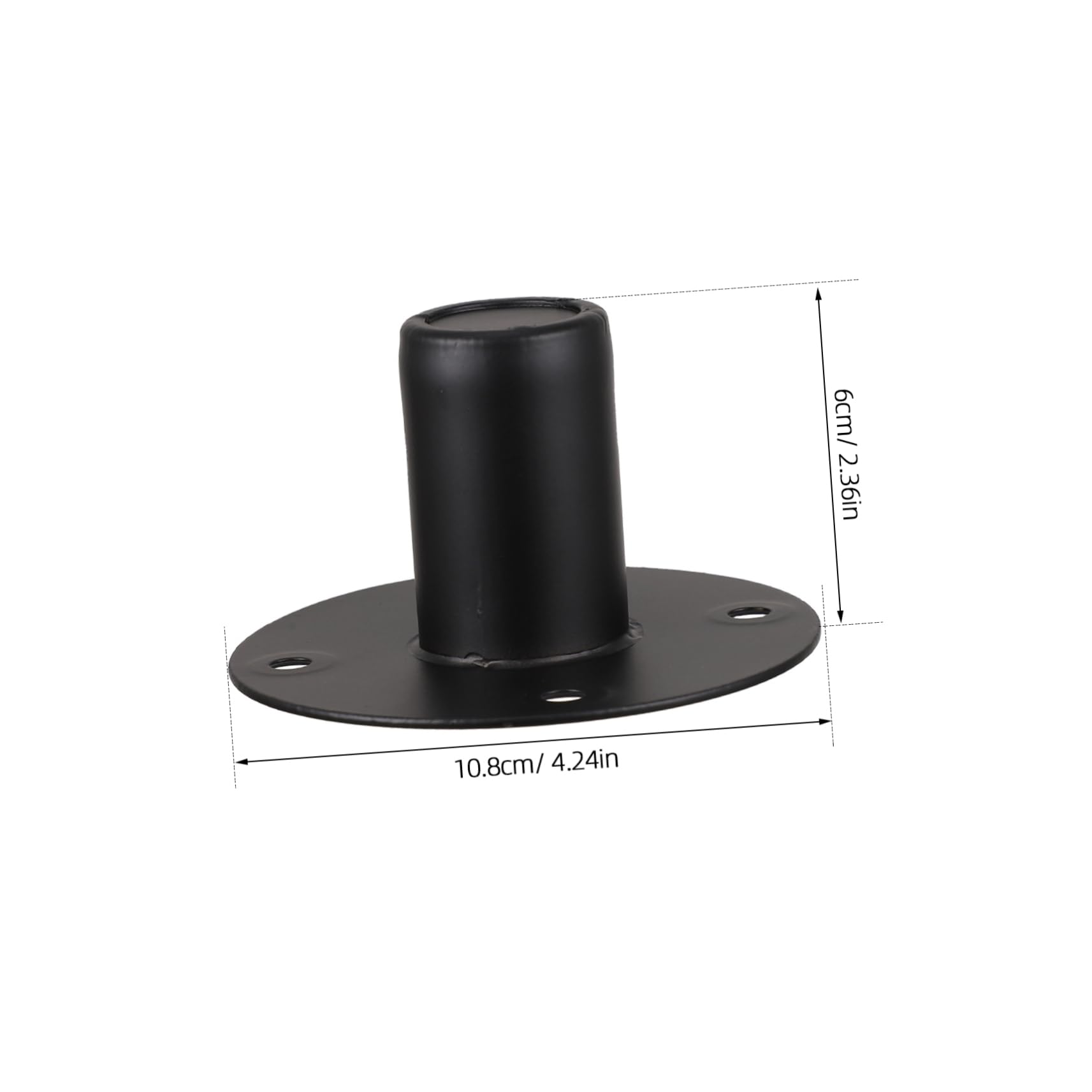 Soporte para Montaje En Altavoz De Hierro 4.25X4.25X2.36 Pulgadas con Tornillos para Fijación Estable Accesorio Profesional para Soportes De Altavoces De Estudio