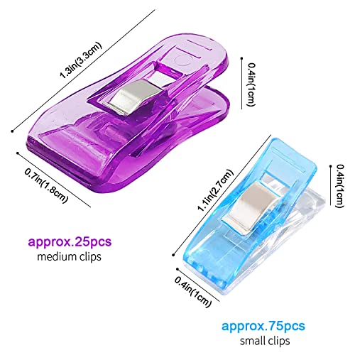 image for BamLue 100 Pack-Upgrade Handy Holding Easier Sewing Clips Multicolor f
